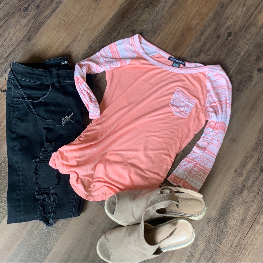 Pink long sleeve top